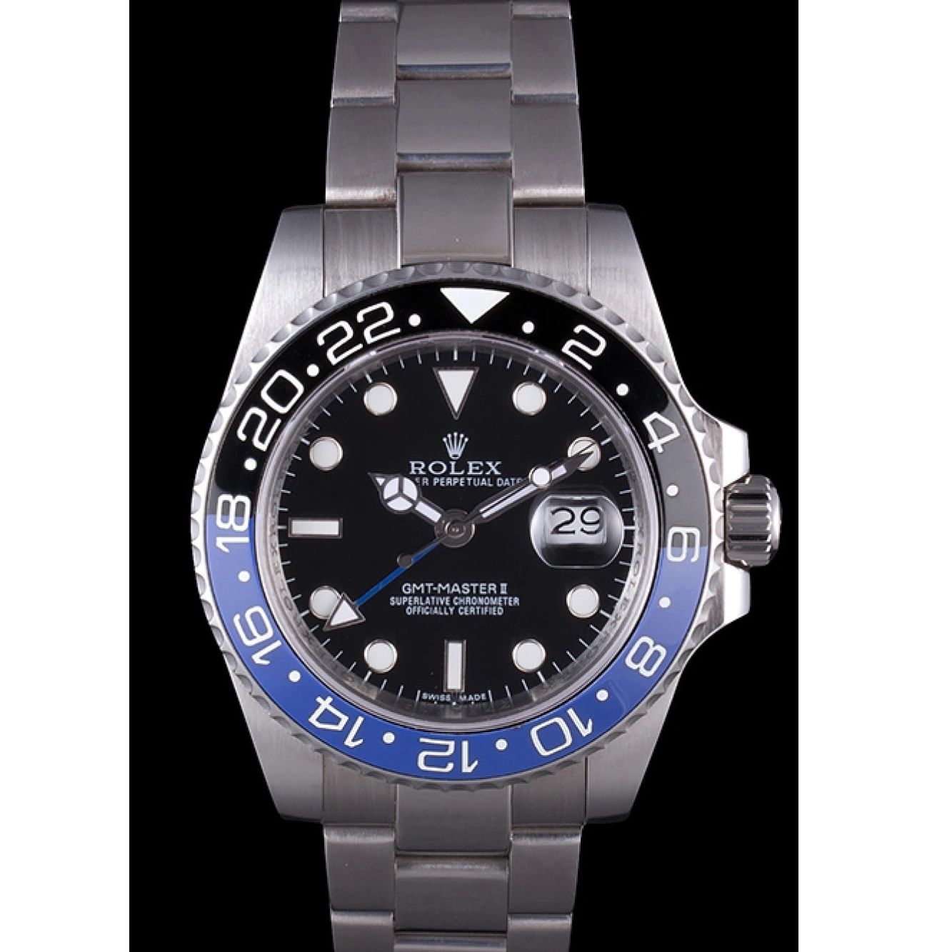 AAA Replica Watches GMT Master Steel II Collection Stainless Brushed 621492 Band Rolex Oyster 1016